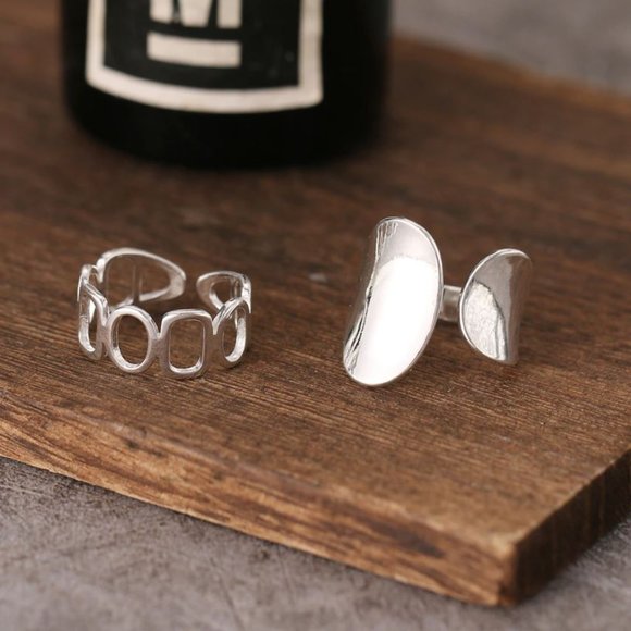 Minimalist 925 Sterling Silver Wrap Ring Geometric Ring Dainty Statement Ring - Picture 6 of 6